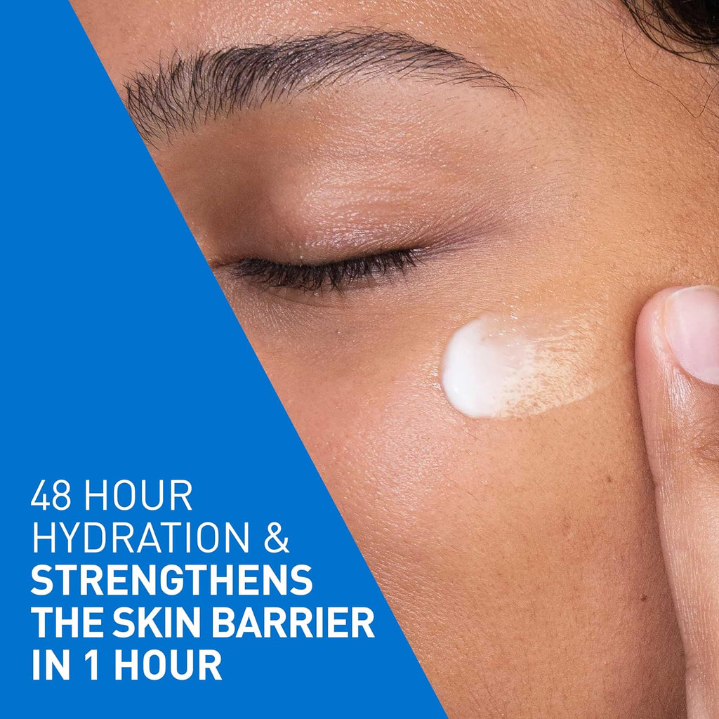 Cerave Pm Facial Moisturizing Lotion, Night Cream With Hyaluronic Acid And Niacinamide, Ultra-Lightweight, Oil-Free Moisturizer For Face, 3 Ounce