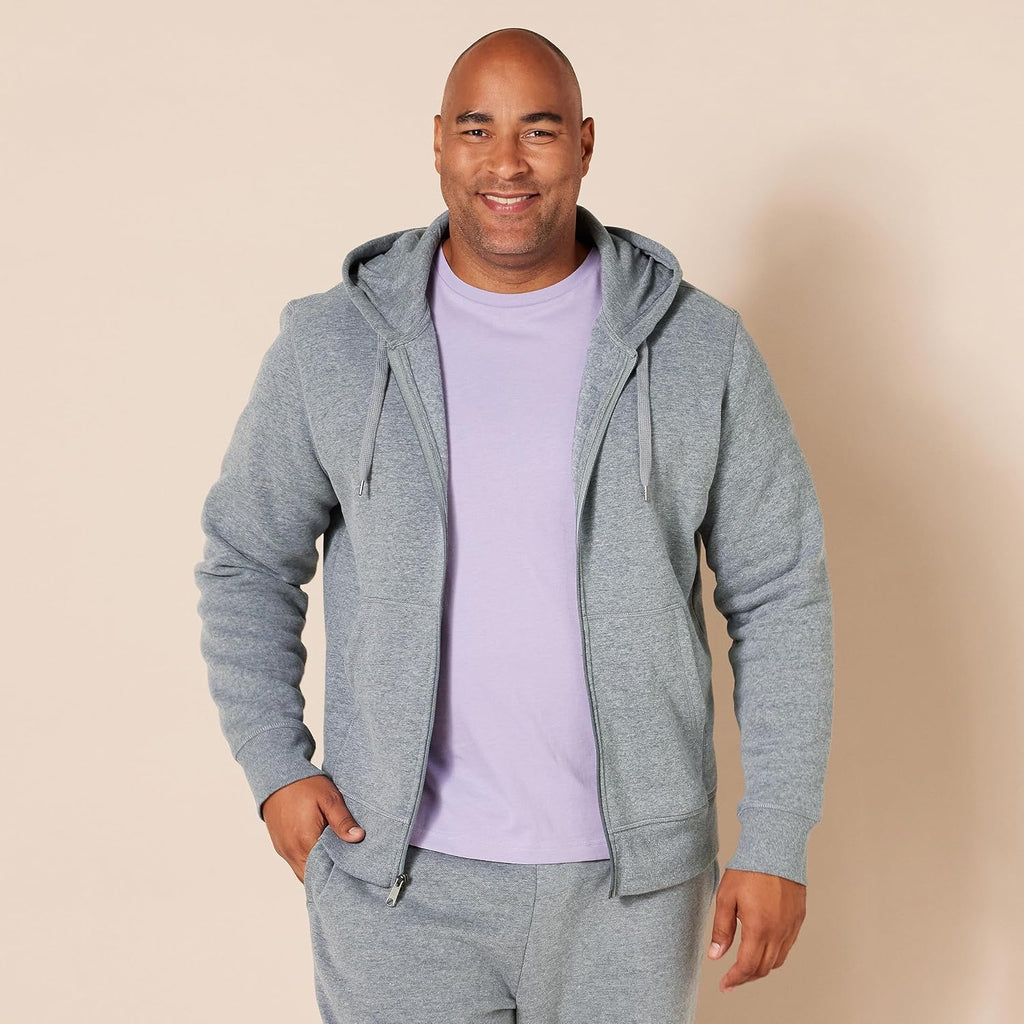 Amazon Essentials Men'S Full-Zip Fleece Hoodie Sweatshirt (Available In Big & Tall)