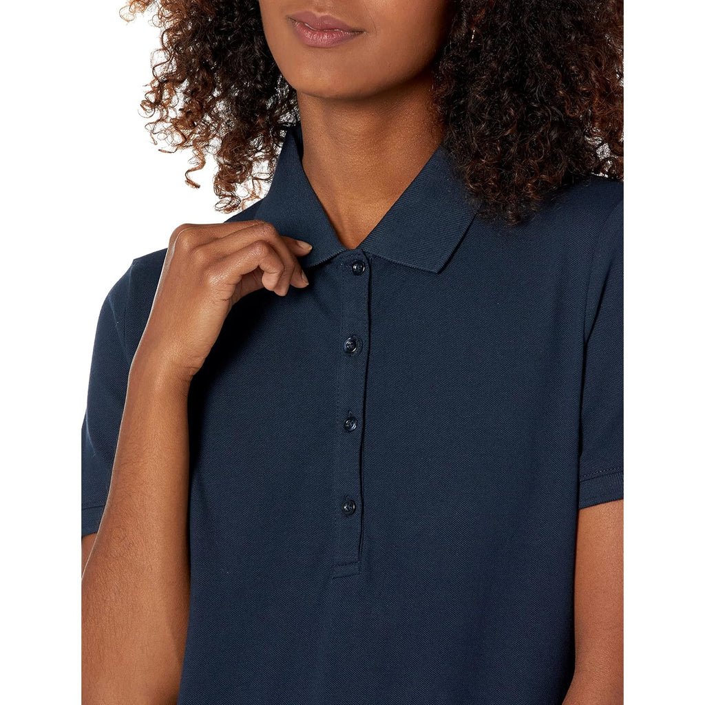 Women's Short-Sleeve Polo Shirt, Soft Stretch Cotton Jersey (Available in Plus Size)