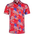 Fanient Mens Hawaiian Shirt Summer 3D Print Casual Short Sleeve Button Down Graphic Aloha Dress Shirts