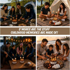 The S'Mores Company - Portable Fire Pit, Mini Tabletop Campfire (2-Pack) | Smores Soy Wax Firepit, Food Safe For Roasting Marshmallows, Bonfire Smores Maker, 3+ Hours Of Burn Time, Camping Stove