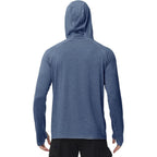 Roadbox Mens Upf 50+ Fishing Shirts, Long Sleeve Uv Sun Hoodie, Hiking Running Swim Athletic Workout Shirt