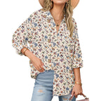 Womens Button Down Shirts Long Sleeve Cotton Gauze Tops Casual Collared Blouses Loose Fit