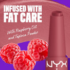 NYX PROFESSIONAL MAKEUP Fat Matte Lipstick, Pigmented, Smoothing, & Non-Drying Lip Crayon, Long Lasting Lip Makeup, Vegan & Cruelty Free - Blush Blanket (Mauve)