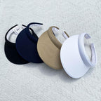 4 Pack Sun Visor Hats Women Men Clip on Cotton Wide Brim Visors Hat Outdoor Sports Golf Beach Travel Tennis Caps