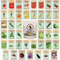 Set Of 43 Assorted Vegetable & Herb Seed Packets - Over 10,000 Seeds! - Includes Mylar Storage Bag - Deluxe Garden Heirloom Seeds - 100% Non-Gmo