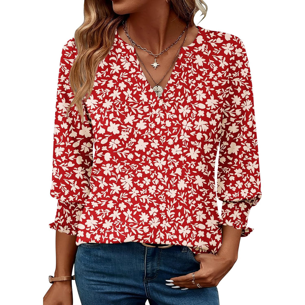 Lomon Women'S 2026 Fashion Tops 3/4 Length Sleeve Business Casual Blouses Summer Tees Shirts S-4X