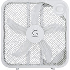 Genesis 20" Box Fan, 3 Settings, Max Cooling Technology, Carry Handle, White (G20Box-Wht)