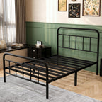 14Inch Metal Bed Frame,Twin Size Bed Frame With Storage Space,Heavy Duty Sturdy Mattress Foundation,Easy Assembly,No Box Spring Needed,Twin