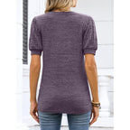 Womens Tops Summer Sweaters Dressy Casual V Neck Tunic Blouses Short Sleeve Basic Tee Shirts 2026 Trendy Clothes
