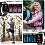 Smart Watch 45mm for Women Men(Dial/Answer Calls), 2.0" Fitness Tracker Watch with Heart Rate/Blood Pressure/Blood Oxygen Monitor for Android iOS