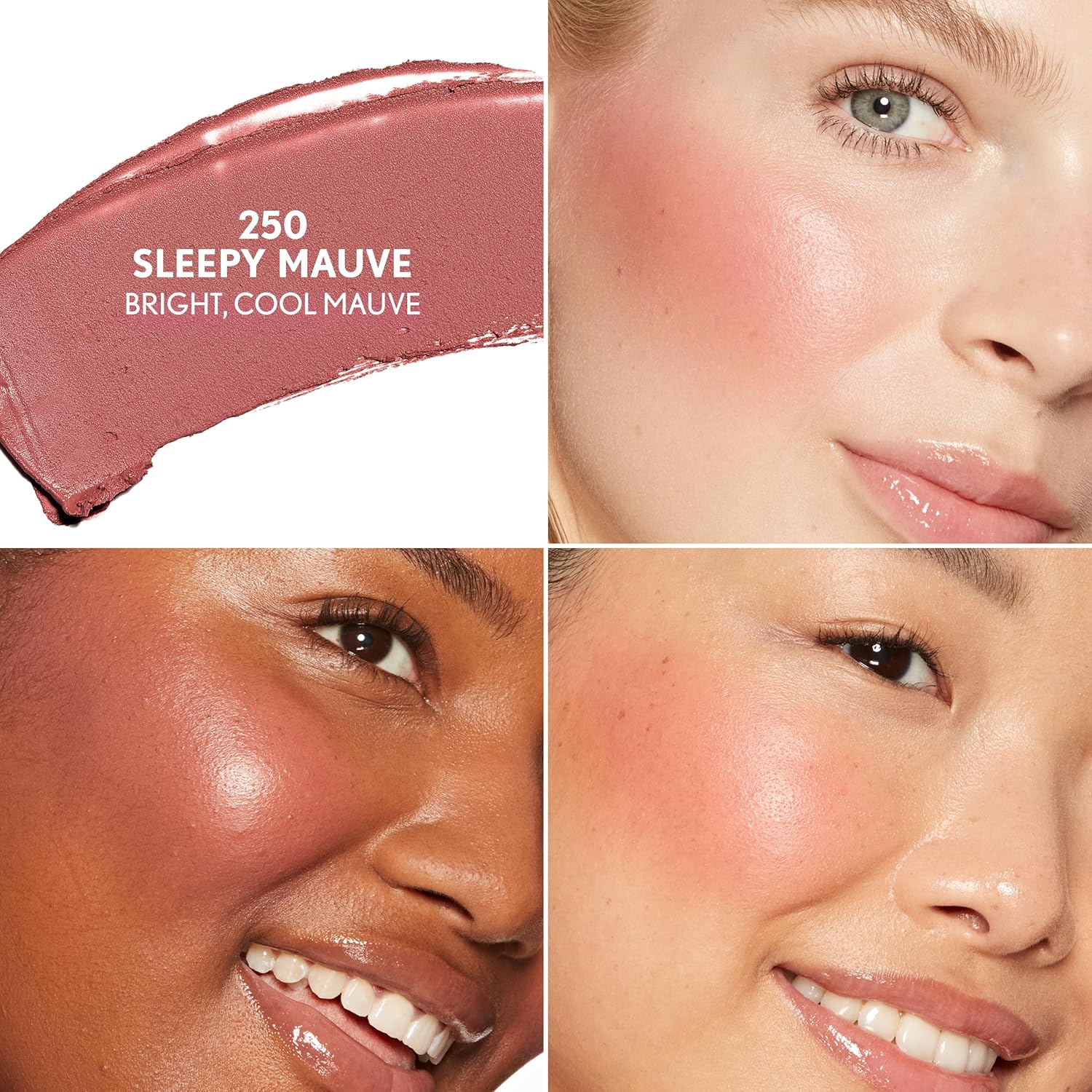 COVERGIRL Trublend Skin Enhancer Blush Balm Stick, Vegan Formula, Easy to Use, Glides on Effortlessly, Non-Greasy, Doesn't Crease - 250 Sleepy Mauve (Bright, Cool Mauve)