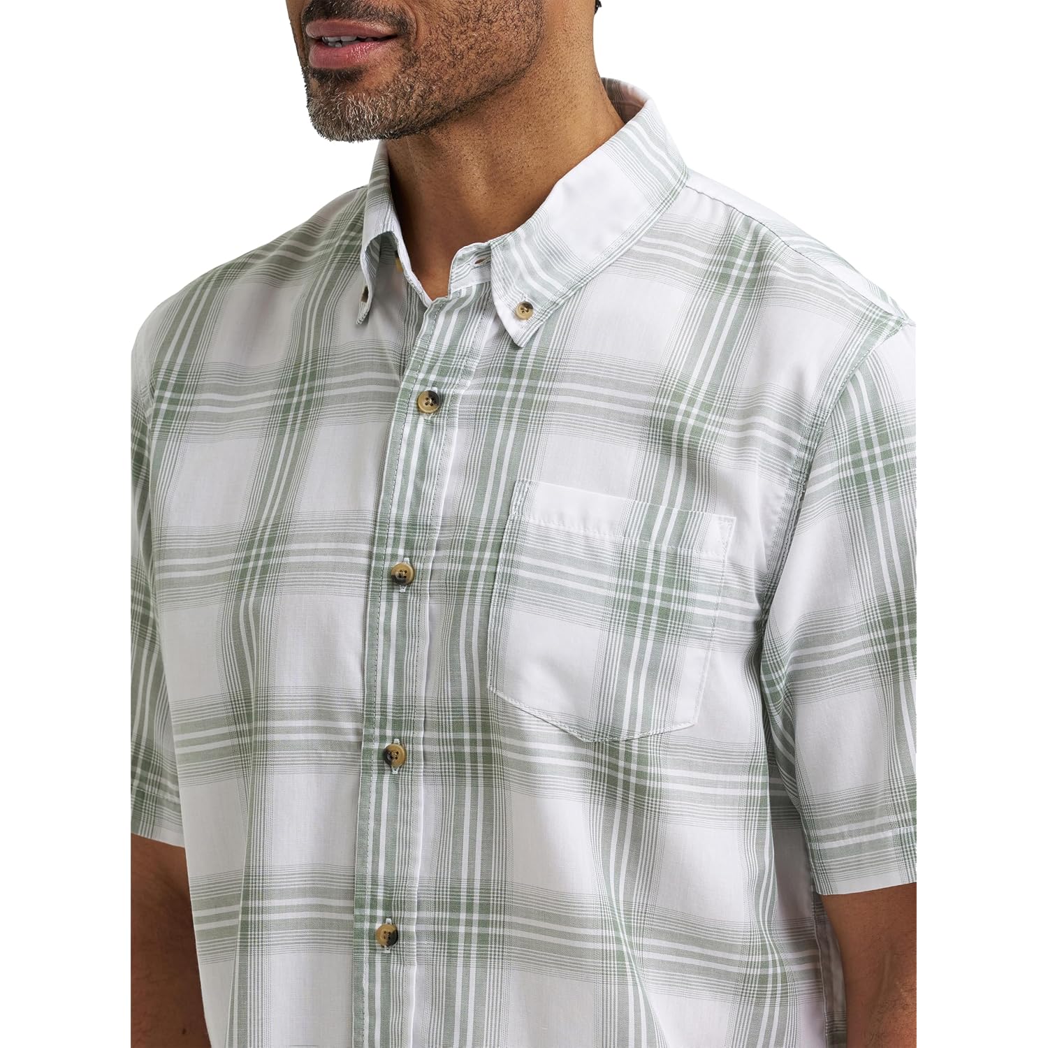 Wrangler Authentics Men'S Short Sleeve Classic Plaid Shirt