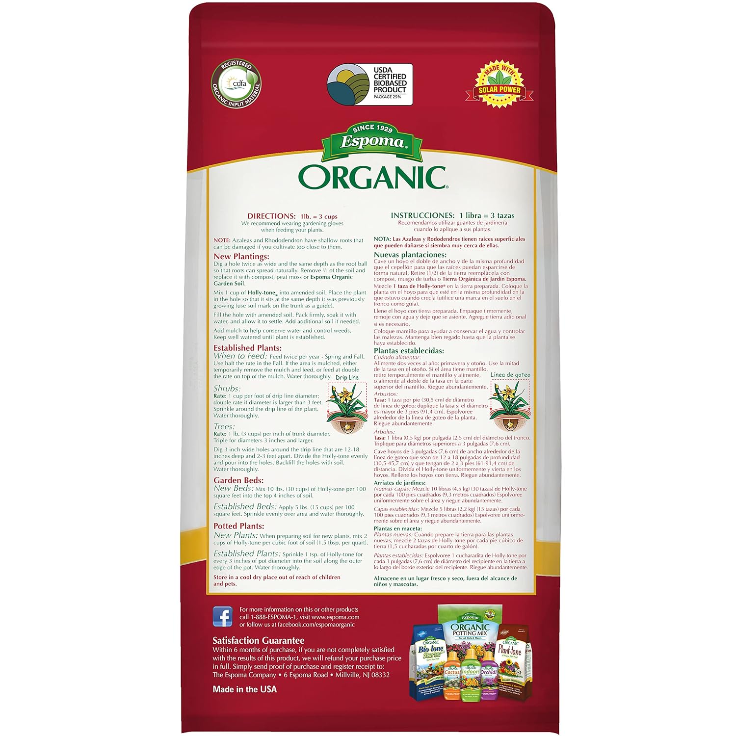 Espoma Organic Holly-Tone 4-3-4 Natural & Organic Evergreen & Azalea Plant Food; 4 Lb. Bag; The Original & Best Fertilizer For All Acid Loving Plants Including Rhododendrons & Hydrangeas