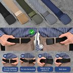 Unggjkb Tactical Men'S Nylon Belts,5 Pack Mens Belts Casual，Military Canvas Outdoor Metal-Free Belts