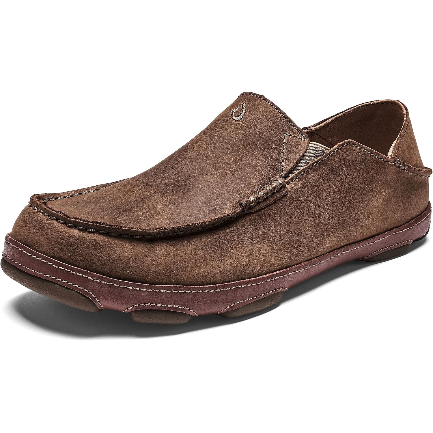 Olukai Moloa Men'S Premium Leather Shoes, Easy Slip On & Off Design, Casual & Versatile Loafer, Drop-In Heel & Enhanced Traction