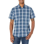 Amazon Essentials Men'S Regular-Fit Short-Sleeve Poplin Shirt, Collared, Washed
