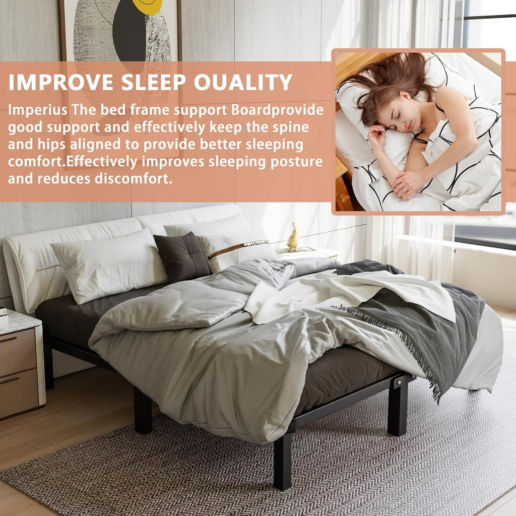Imperius Foldable Box Spring, Bunkie Board, Bed Support Slats, Bed Boards For Under, Full 60 X 48 In