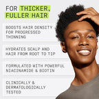 Nioxin System 2 Scalp + Hair Thickening Shampoo for Natural Hair with Progressed Thinning | Cleanse & Boost Hair Density with Niacinamide & Biotin