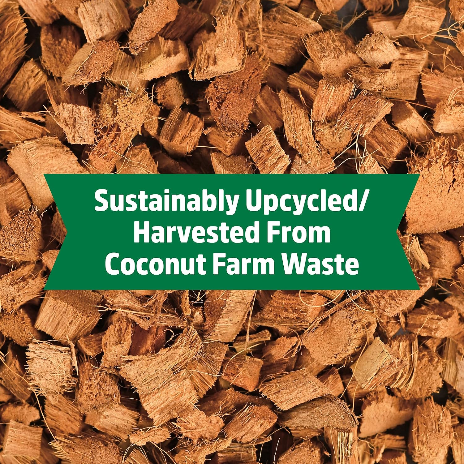 Back To The Roots 100% Organic Mulch, 58 Quart (2 Cubic Ft), Expanding Coconut Husk Block For Gardening