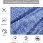Alex Vando Mens Golf Shirt Moisture Wicking Quick-Dry Short Sleeve Polo | Upf40,Soft & Stretch,Sweat Resistant,Multi-Scene Sports & Office Apparel