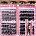 Lash Clusters Kit for Beginners Eyelash Clusters Kit Lashes Clusters Kit Cluster Lashes Pestañas Postizas Naturales with Lash Bond&Seal,Lash Tweezers,Brush RITALASH(640pcs 20D+40D+60D+80D Kit,9-16mm)