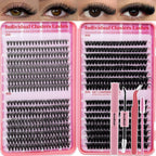 Lash Clusters Kit for Beginners Eyelash Clusters Kit Lashes Clusters Kit Cluster Lashes Pestañas Postizas Naturales with Lash Bond&Seal,Lash Tweezers,Brush RITALASH(640pcs 20D+40D+60D+80D Kit,9-16mm)