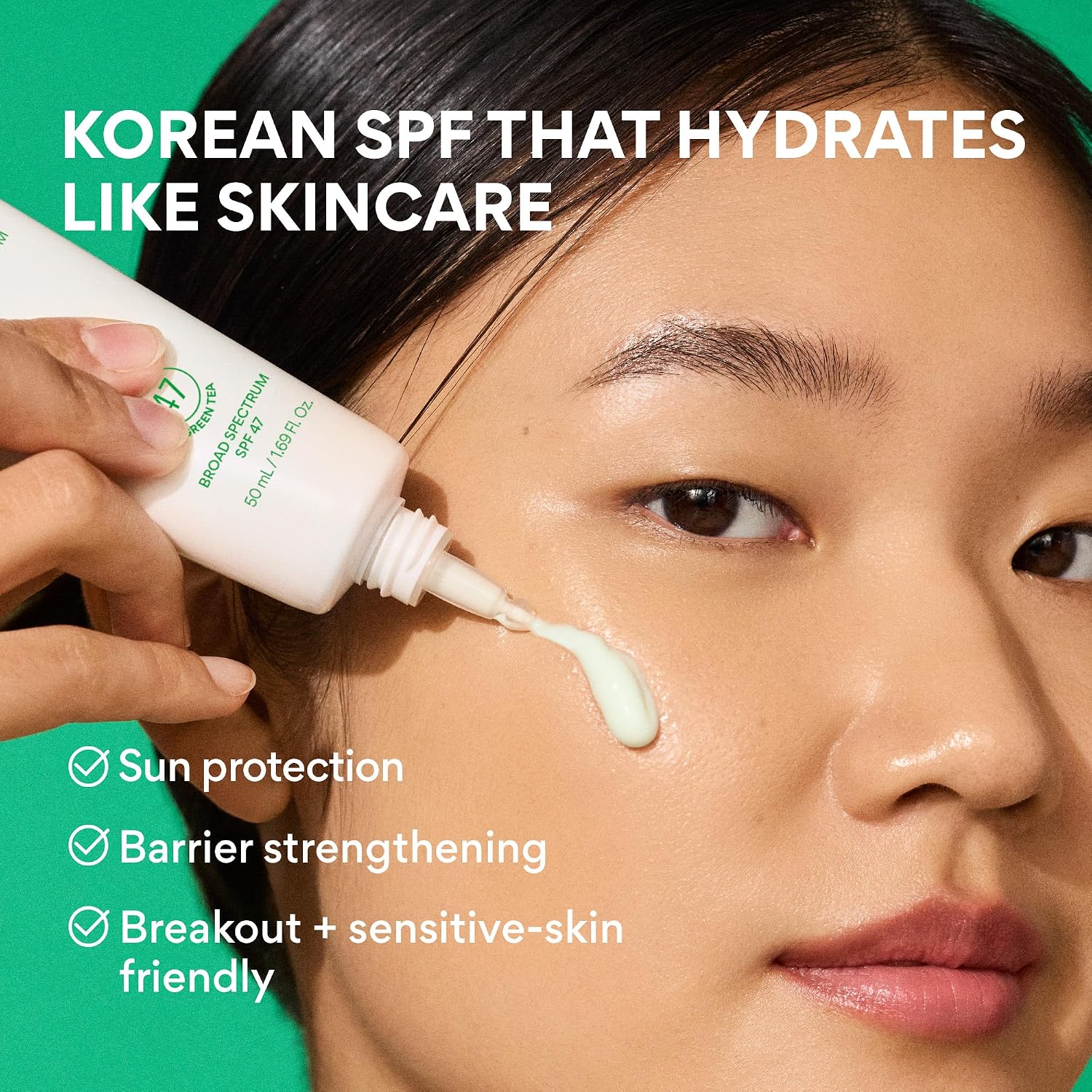 Innisfree Daily Uv Invisible Barrier Sunscreen Serum Broad Spectrum Spf 47 With Green Tea | Lightweight And Hydrating Korean Sunscreen For Face | Suitable For Sensitive Skin And All Skin Types