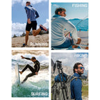 Magcomsen Men'S Upf 50+ Sun Shirts Long Sleeve Fishing Hoodie Shirt Lightweight Athletic Swim Running Hiking Rash Guard