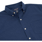 Van Heusen Mens Wrinkle Free Short Sleeve Button Down Check Shirt