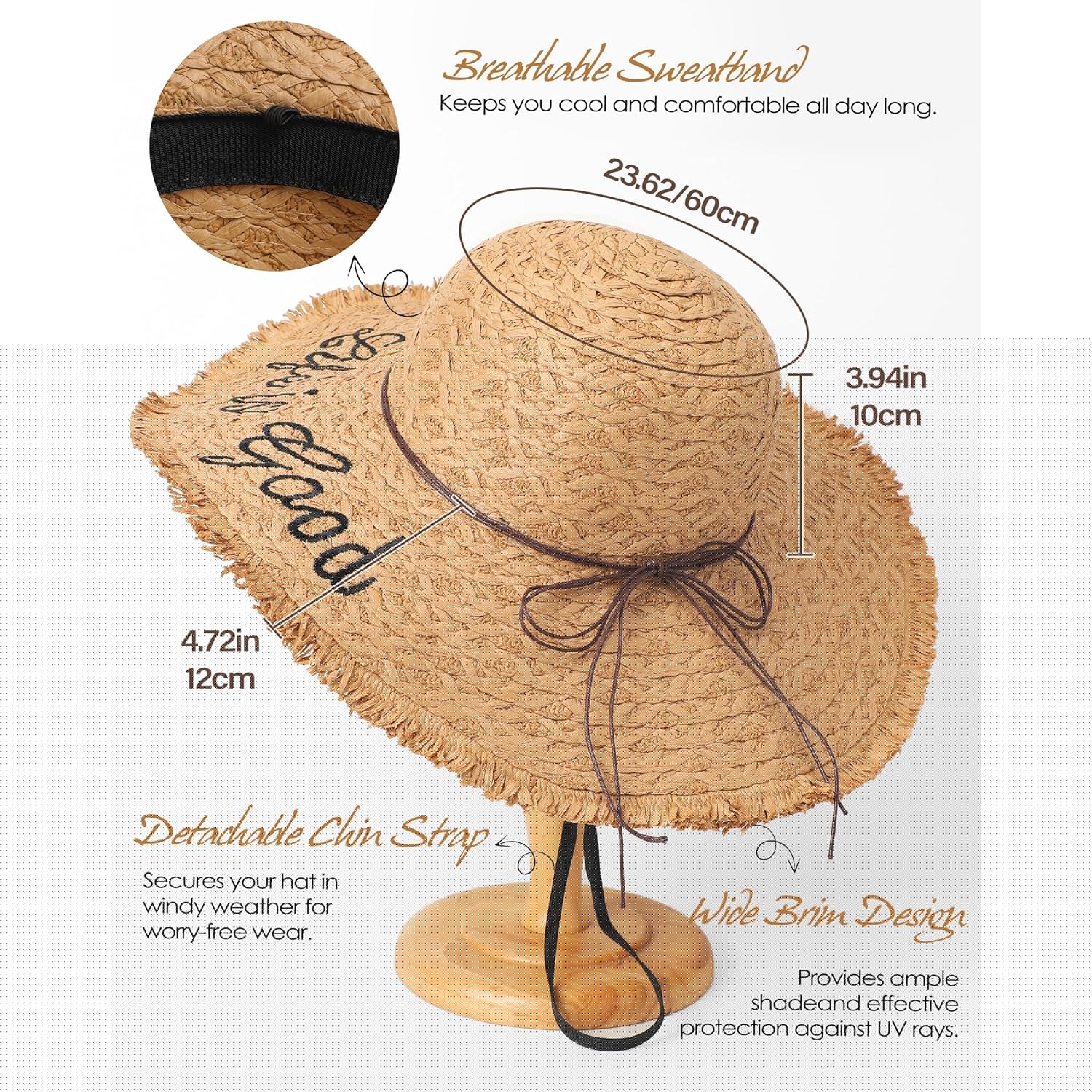 Sun Hats for Women Beach Hats for Women Packable Foldable Wide Brim Womens Sun Hat UPF 80+