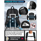 Proetrade Travel Backpack, Extra Large Laptop Backpack Business Anti Theft Tsa Approved College Work Computer Bag Fits 17 Inch Laptop With Usb Charging Port For Women Men(Black)