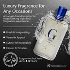 PB ParfumsBelcam G Eau Blue Eau de Toilette Spray – Men’s Cologne, Long-Lasting Summer Fragrance for Men and Teen Boys, Perfume para Hombre – 3.4 Fl Oz – Fresh Blue Scent