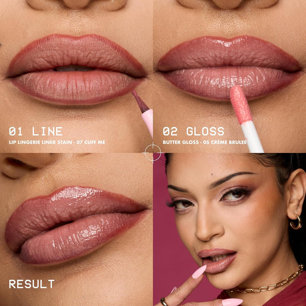 Nyx Professional Makeup Lip Lingerie Liner Stain, Seamless Make Up With All-Day Color, Waterproof Lip Stain Finish - Naughty Nude (Warm Nude)