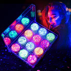 Glow In The Dark Body Face Glitter Gel For Women, 12 Colors Glitter Gel Makeup Chunky Fine Glitter, Uv Black Light Accessories For Body/Face/Hair/Eyeshadow, Carnival Party(Not Loose Glitter)