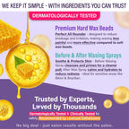 Tress Wellness Waxing Kit for Sensitive Skin, Safe for Face & Skin, Prep & Aftercare Spray, Easy to Use, At-Home Kit for Face, Bikini, Brazilian & Full Body - Digital Display, Black Purple Flower