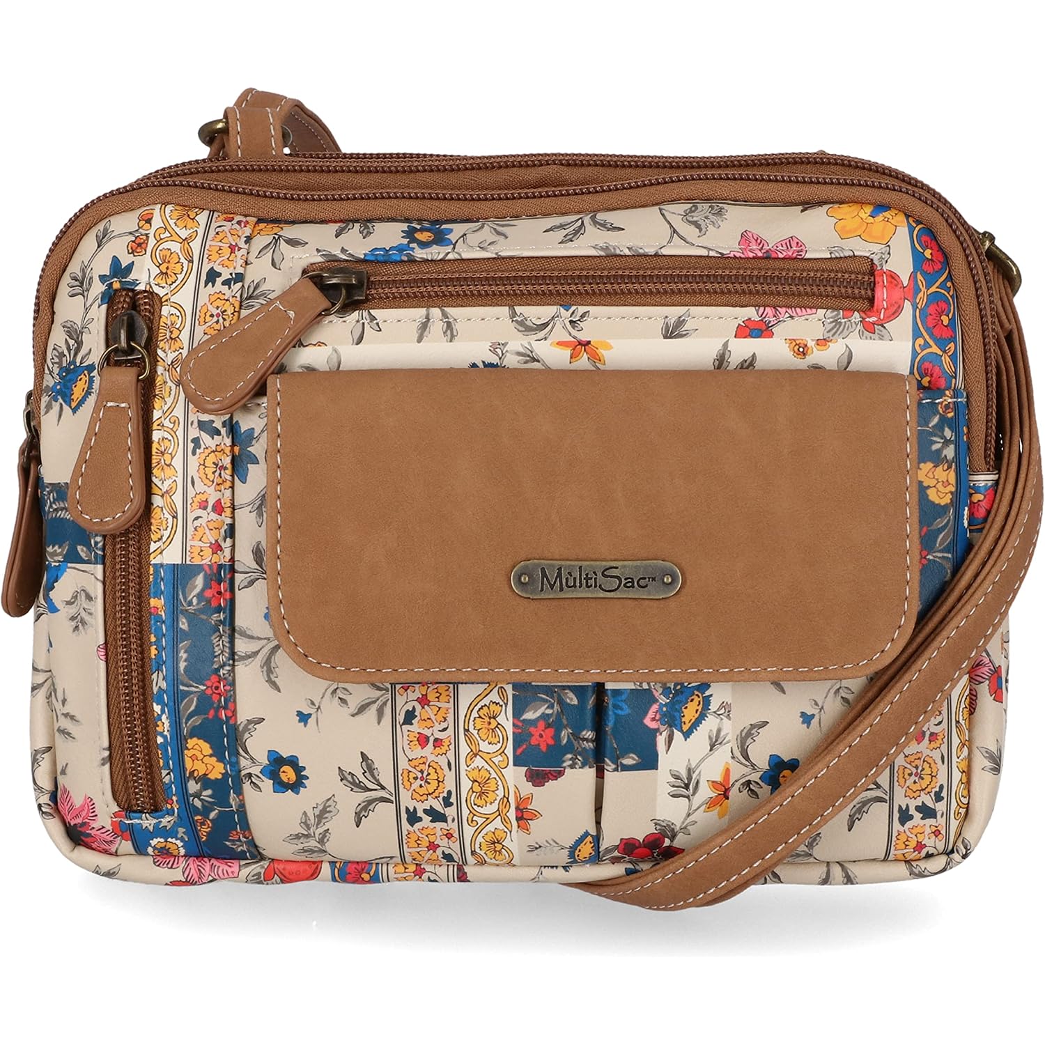 Multisac Zippy Triple Compartment Crossbody Bag