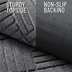 Olanly Front Door Mat Outside Entrance 29.5X17, Absorbent, Heavy Duty Sturdy Natural Rubber Doormat Indoor Outdoor, Stain And Fade Resistant, Non-Slip Low Profile Floor Mat For Entryway, Grey Diamond