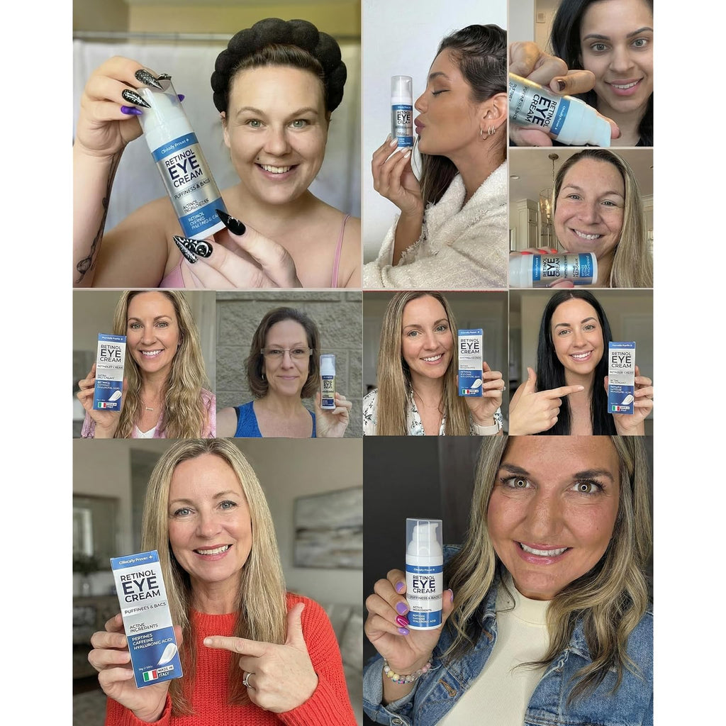 Under Eye Cream For Puffiness And Bags Under Eyes - Eye Bags Treatment For Men & Women - Anti Wrinkle Cream For Dark Circles, Baggy Eyes Treatment For Women With Retinol, Hyaluronic Acid & Caffeine
