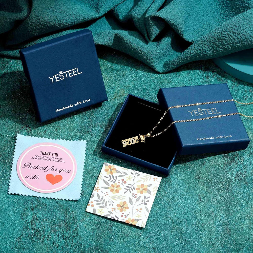 Yesteel Graduation Gifts for Women Her 2026, Class of 2026 Graduation Necklace for Best Friends, High School College Graduation Gifts for Women Jewelry
