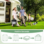 Genimo Outdoor Rug, Waterproof Plastic Rugs For Patio, 5'X8' Grey White | Outside Larger Leaf Carpet Mat For Porch Decor, Deck, Balcony, Camping, Rv, Backyard, Picnic, Beach, Reversible, Foldable