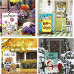 Seasonal Garden Flags Set Of 12 Double Sided 12X18 Inch, Small Yard Flags For Outside, Spring Summer Fall Winter & Holiday Outdoor Decor, 4Th Of July Halloween Christmas Decorations For All Seasons