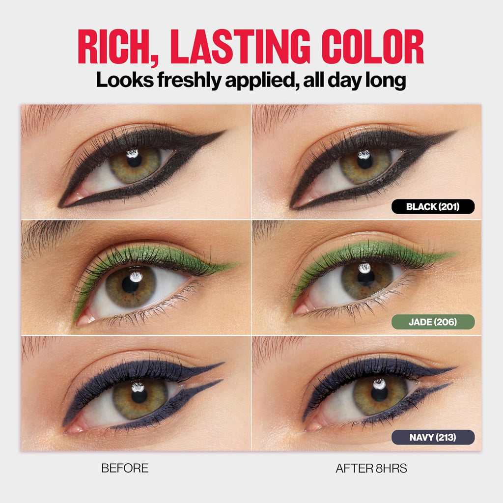 Revlon Colorstay Pencil Waterproof Eyeliner, Smudge-Proof, Eye Makeup With Built-In Sharpener, Long-Lasting, Matte Finish, 201 Black, 0.01 Oz