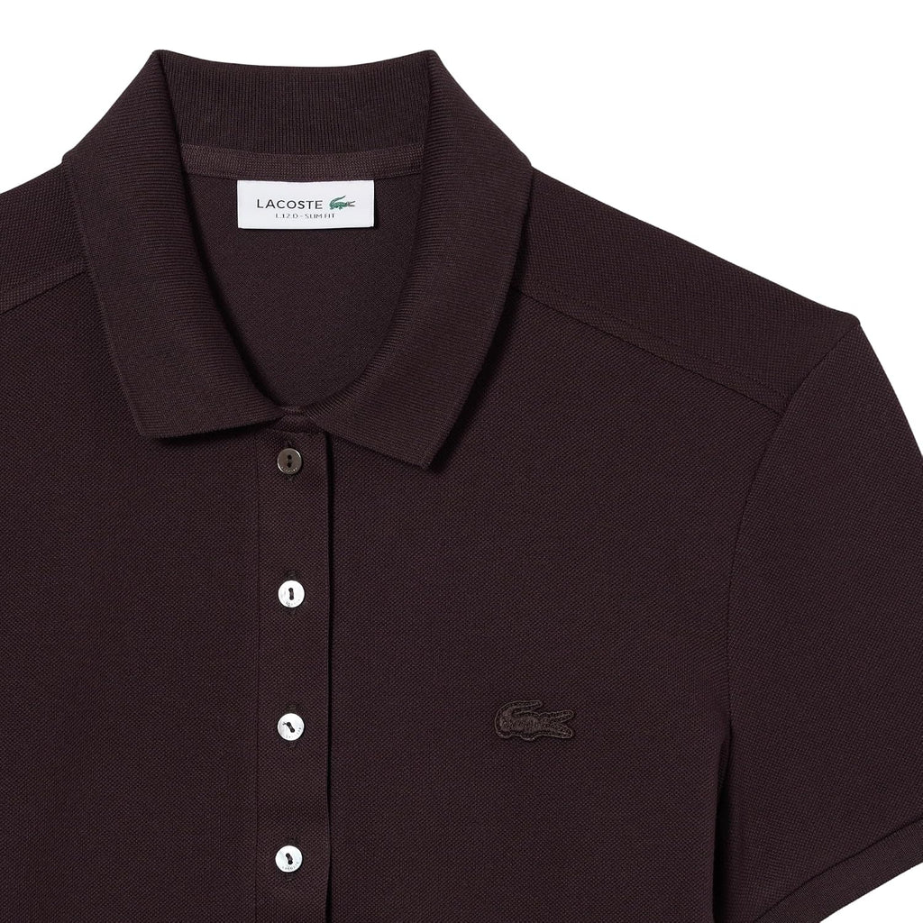 Lacoste Women'S Short Sleeve Slim Fit Stretch Pique Polo Shirt