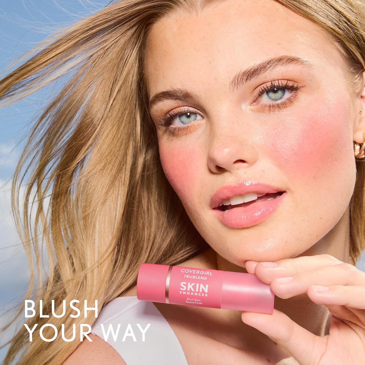 COVERGIRL Trublend Skin Enhancer Blush Balm Stick, Vegan Formula, Easy to Use, Glides on Effortlessly, Non-Greasy, Doesn't Crease - 250 Sleepy Mauve (Bright, Cool Mauve)