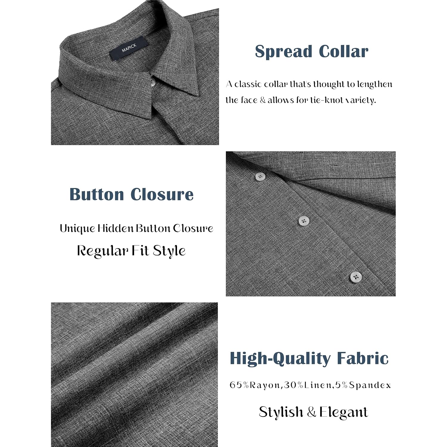 Men'S Linen Short Sleeve Button Down Shirt – Lightweight Breathable Summer Business Casual, Beach & Wedding Guest