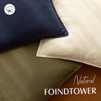 Foindtower Pack Of 2, Decorative Linen Soild Throw Pillow Covers Soft Accent Cushion Case Boho Farmhouse Neutral Pillowcase For Couch Sofa Bedroom Living Room Home Decor 18 X 18 Inch Natural Beige