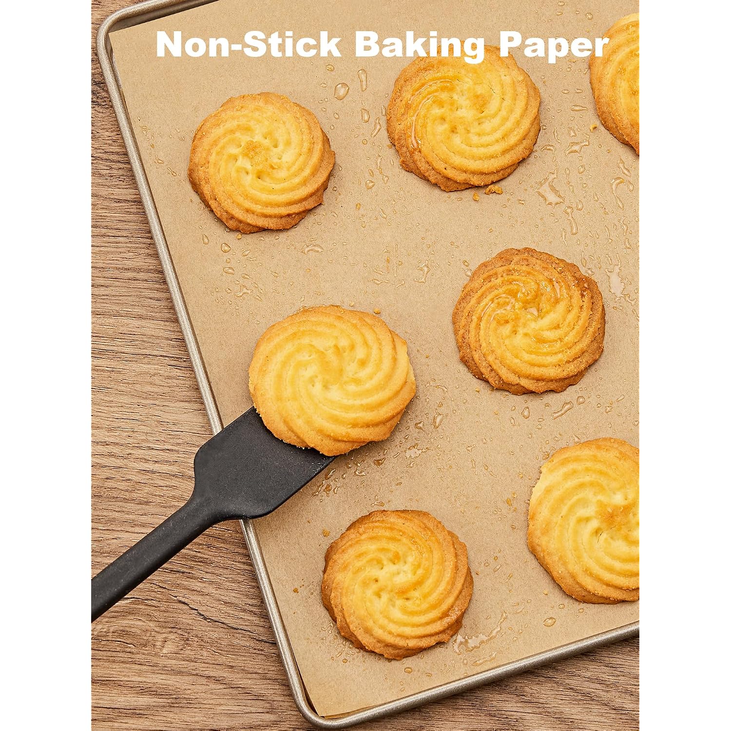 Smartake 200 Pcs Parchment Paper Baking Sheets, 12X16 Inches Non-Stick Precut Baking Parchment, For Baking Grilling Steaming Bread Cup Cake Cookie And More (Unbleached)