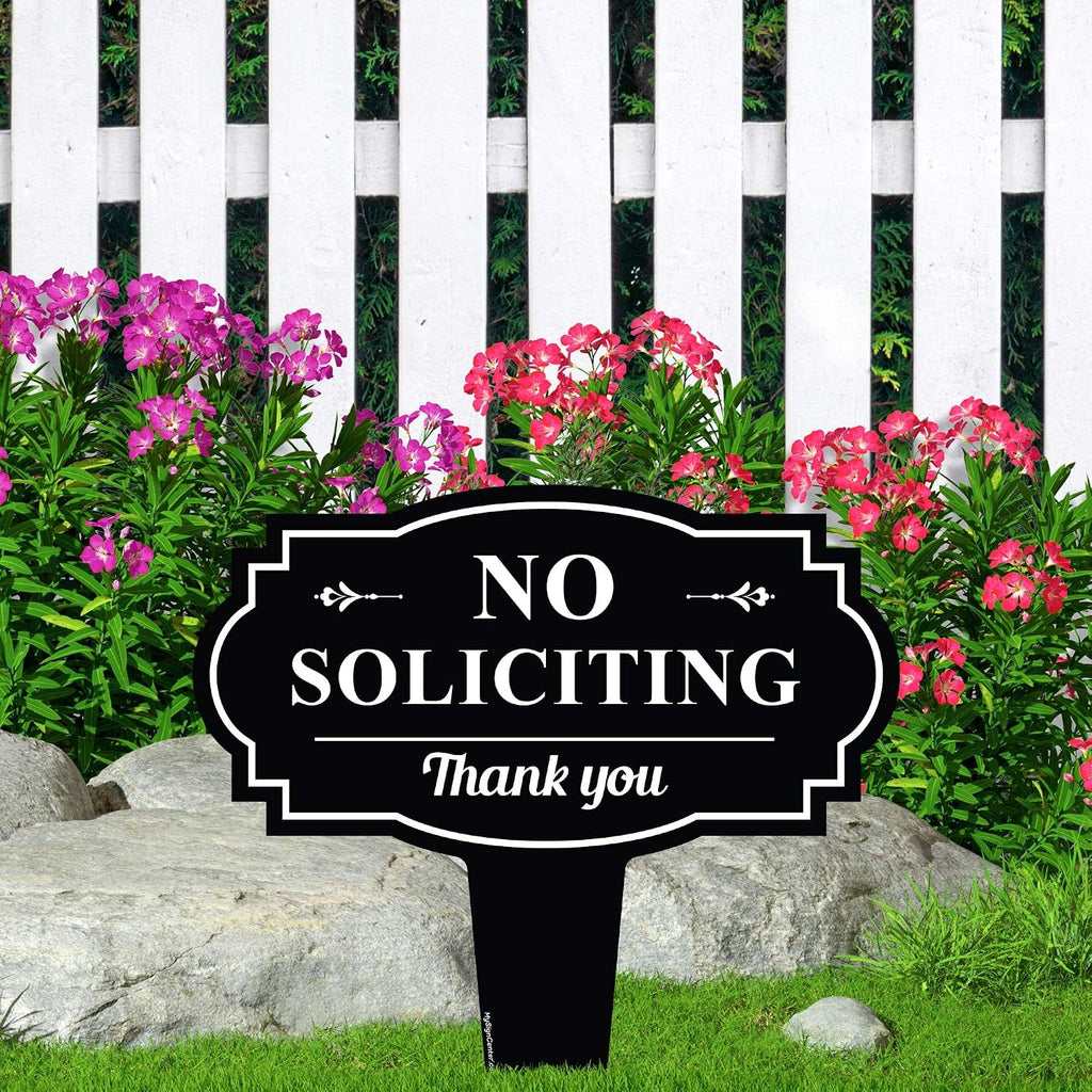 No Soliciting Sign For House, No Soliciting Yard Sign, 11X11 Inches, Rust Free Acm, Fade Resistant, Made In Usa By My Sign Center
