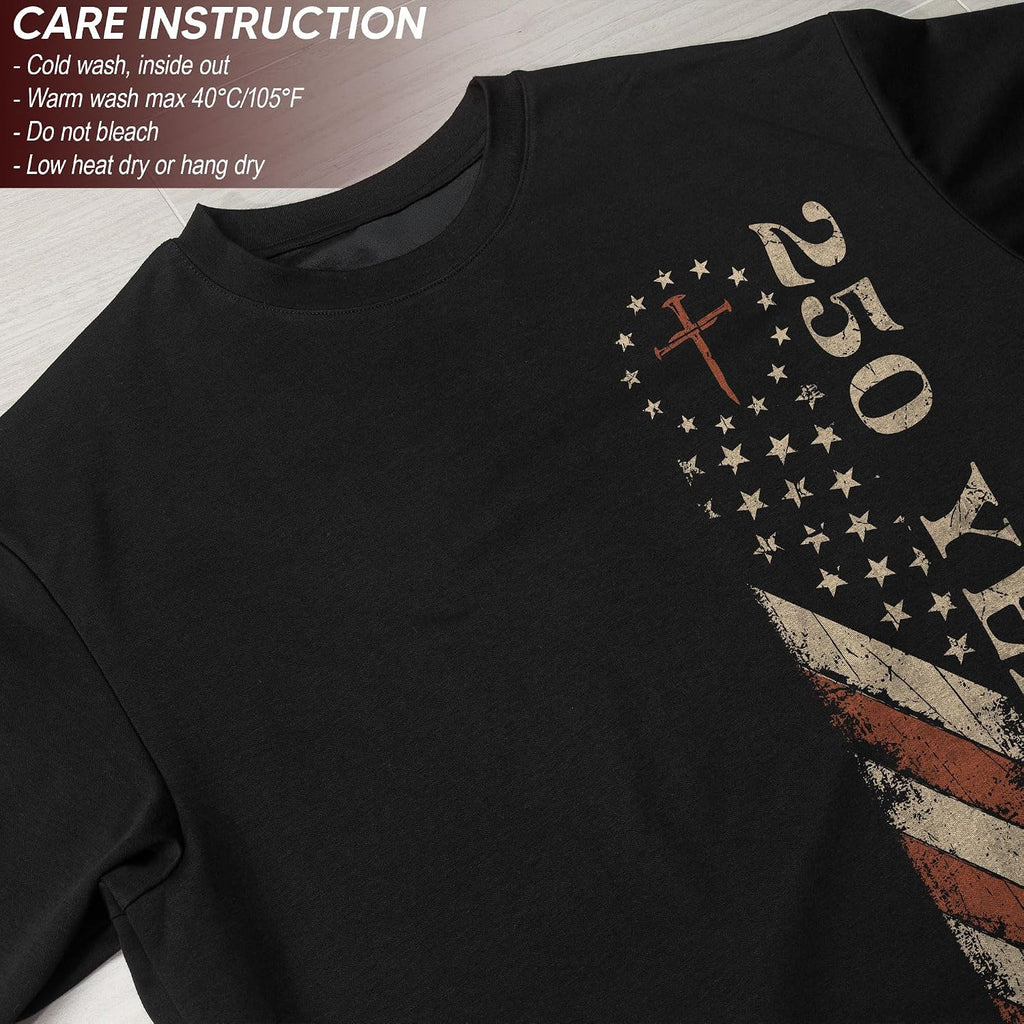 250 Anniversary Usa Shirt, Christian Shirts For Men | Celebrate Your Faith And American Pride With Our Unique Collection Of Cross-Themed Apparel And 250Th Anniversary Shirts.